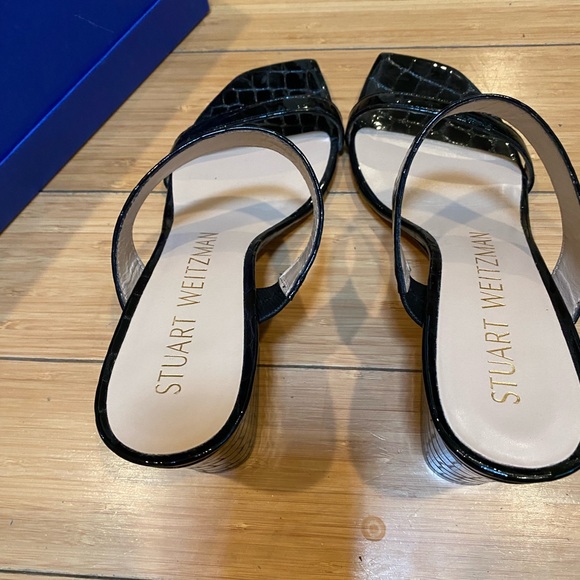 Stuart Weitzman Olive 72 croc leather slide - Picture 8 of 8